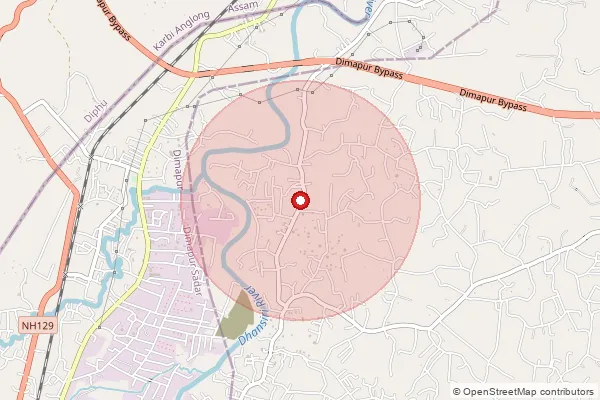 Map showing approximate area covered by Pincode 797116 — Khehekhu B.O, Dimapur