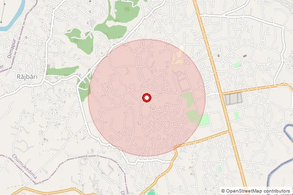 Map showing approximate area covered by Pincode 797117 — Circular Road S.O, Dimapur