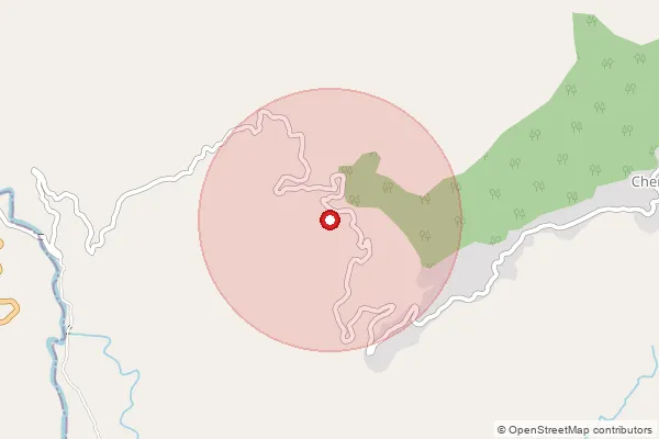 Map showing approximate area covered by Pincode 798603 — Chengloisho B.O, Mon