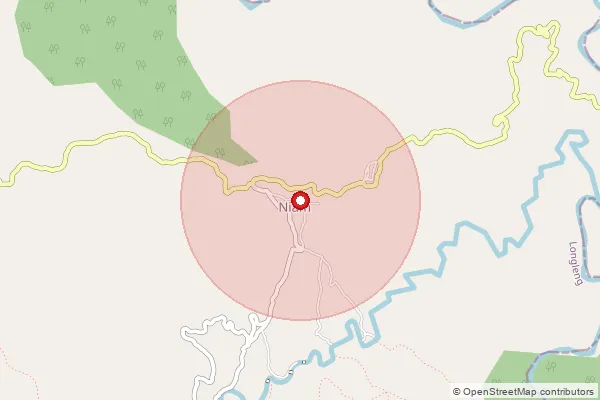 Map showing approximate area covered by Pincode 798625 — Longleng S.O, Longleng