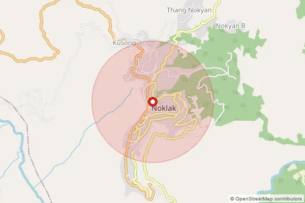 Map showing approximate area covered by Pincode 798626 — Noklak So, Kohima