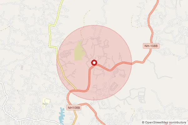 Map showing approximate area covered by Pincode 799012 — Salbagan S.O, West Tripura