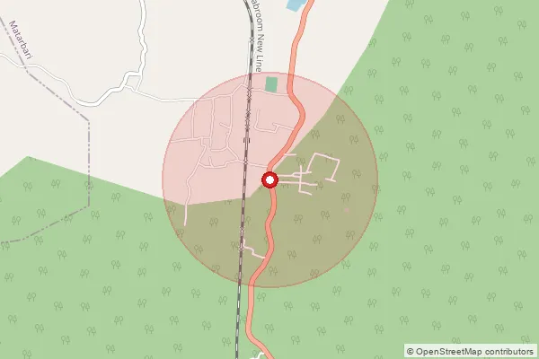 Map showing approximate area covered by Pincode 799013 — Matabari S.O, Gomati