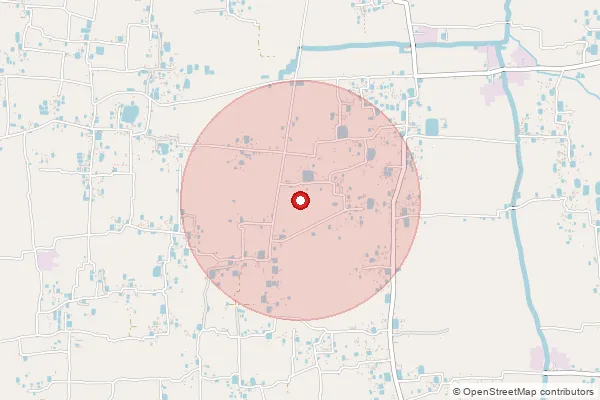 Map showing approximate area covered by Pincode 799105 — Kakraban S.O, Gomati