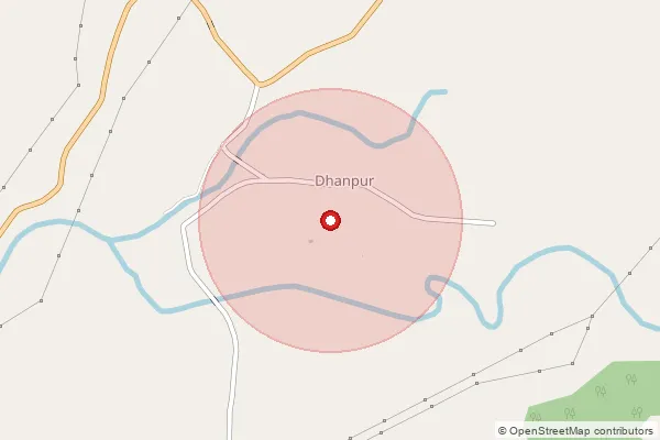 Map showing approximate area covered by Pincode 799131 — Dhanpur B.O, Sepahijala