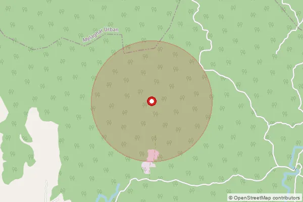 Map showing approximate area covered by Pincode 799132 — Kathalia S.O, Sepahijala
