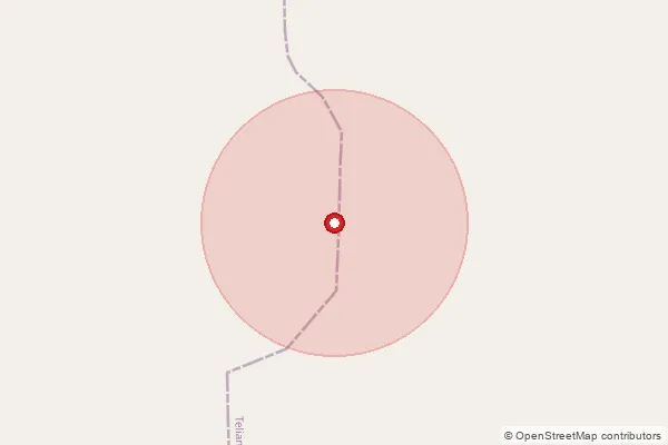 Map showing approximate area covered by Pincode 799254 — Halflongcherra S.O, North Tripura