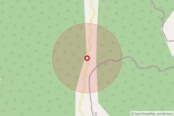 Map showing approximate area covered by Pincode 799269 — Konpui B.O, North Tripura