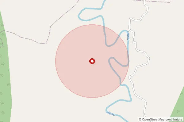 Map showing approximate area covered by Pincode 799287 — Manikbhander S.O, Dhalai