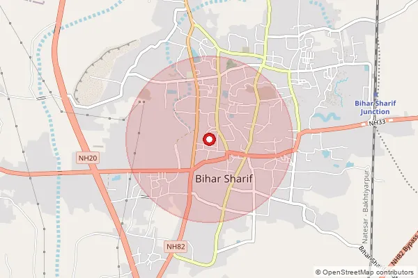 பின்கோடு 803214 — Parsawan Branch Office, Patna ஆல் உள்ளடக்கப்பட்ட தோராயமான பகுதியைக் காட்டும் வரைபடம்