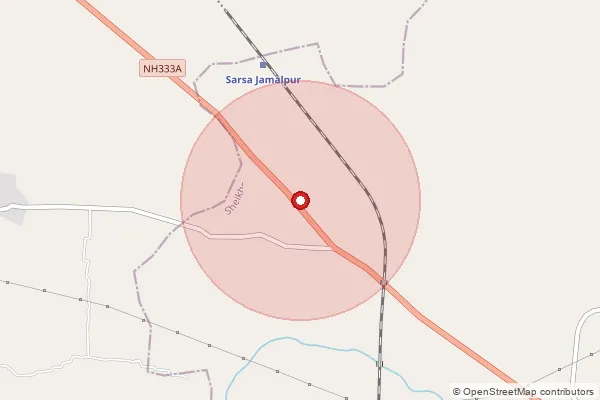 Map showing approximate area covered by Pincode 811105 — Afni Bo, Sheikhpura