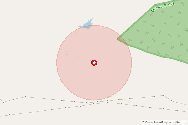 Map showing approximate area covered by Pincode 811312 — Gaura Bo, Jamui