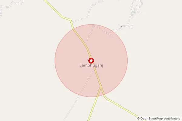 Map showing approximate area covered by Pincode 813211 — Warsabad Bo, Banka