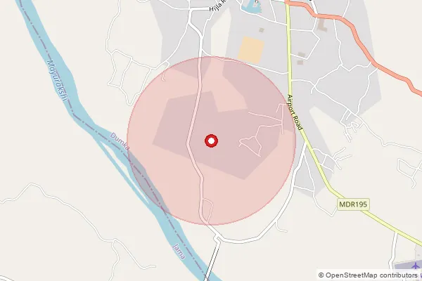 Map showing approximate area covered by Pincode 814101 — Dumka Ho, Dumka