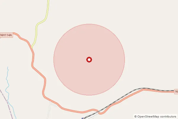 Map showing approximate area covered by Pincode 814142 — Dabar Gram Bo, Deoghar