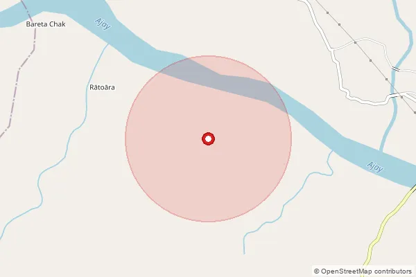 Map showing approximate area covered by Pincode 814150 — Lakhoria Bo, Deoghar