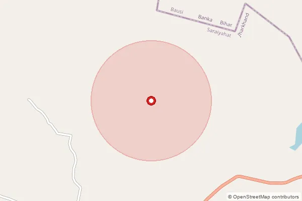 Map showing approximate area covered by Pincode 814160 — Adamdour Bo, Godda