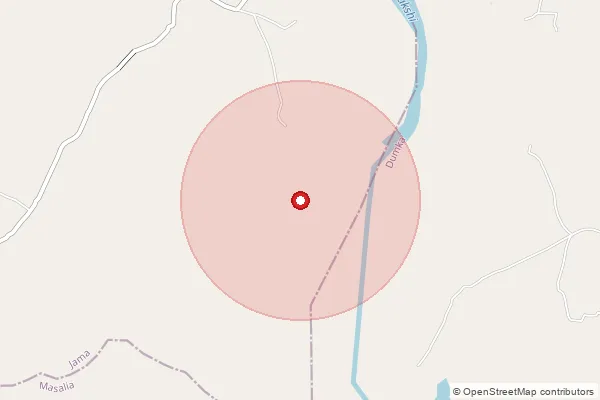 Map showing approximate area covered by Pincode 814167 — Bhul, Dumka