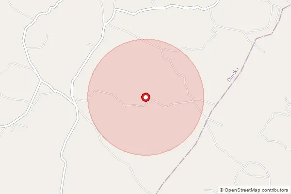 Map showing approximate area covered by Pincode 815117 — Surajdih B.O, Pakur