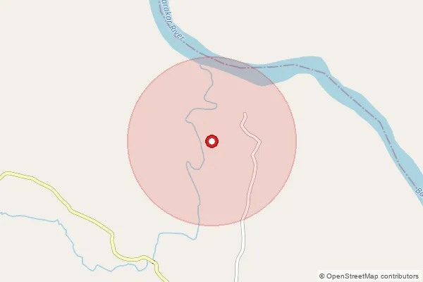 Map showing approximate area covered by Pincode 815316 — Berhabad Bo, Giridih