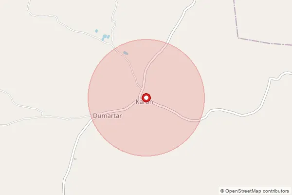 Map showing approximate area covered by Pincode 815357 — Baskupi Bo, Deoghar