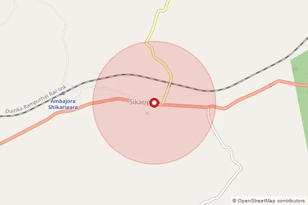 Map showing approximate area covered by Pincode 816103 — Catupara Bo, Pakur