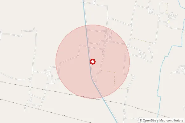 Map showing approximate area covered by Pincode 821107 — Gori Bo, Rohtas
