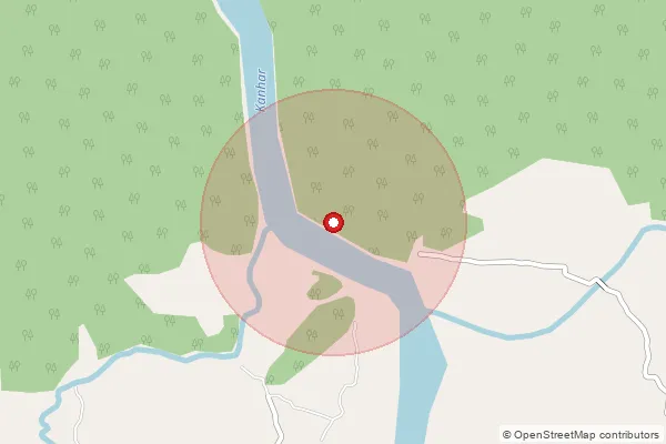 Map showing approximate area covered by Pincode 822113 — Babhandih Bo, Palamu