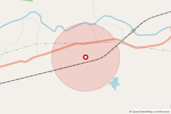 Map showing approximate area covered by Pincode 822132 — Kajru Khurd Bo, Palamu