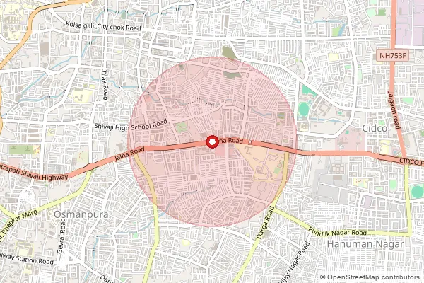Map showing approximate area covered by Pincode 824120 — Bantara Bo, Aurangabad