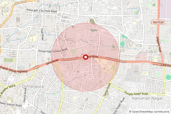 Map showing approximate area covered by Pincode 824125 — Ranidih Bo, Aurangabad