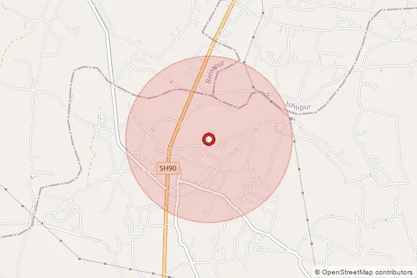 Map showing approximate area covered by Pincode 824143 — Agnoor Bo, Aurangabad