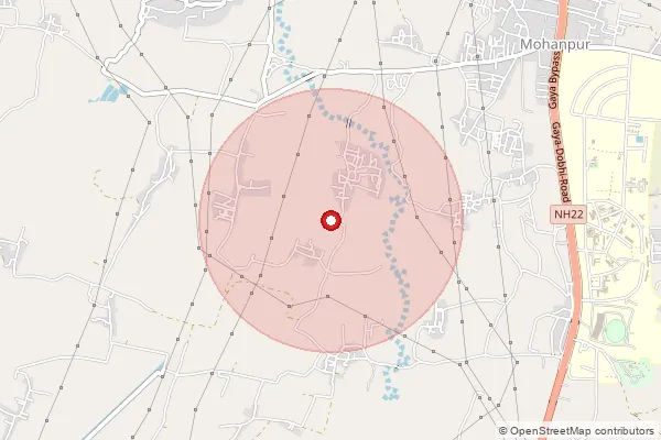 Map showing approximate area covered by Pincode 824234 — Sahdeokhap Bo, Gaya