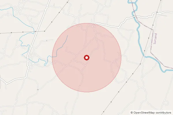 Map showing approximate area covered by Pincode 825101 — Chittarpur So, Ramgarh