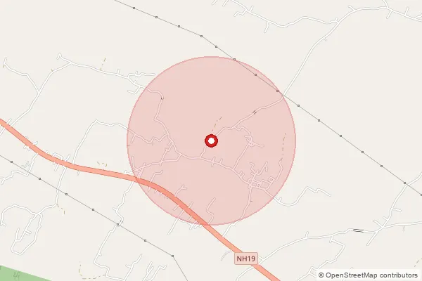 Map showing approximate area covered by Pincode 825106 — Bharkhar Bo, Giridih