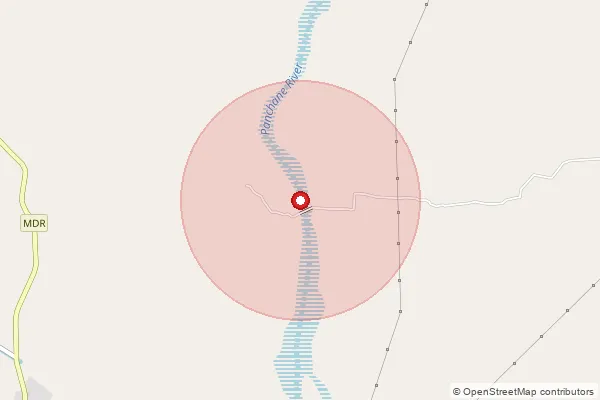 Map showing approximate area covered by Pincode 825320 — Koiridih Bo, Giridih