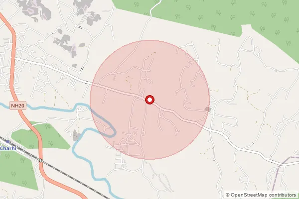 Map showing approximate area covered by Pincode 825326 — Tapin So, Ramgarh