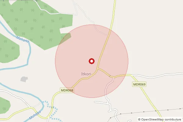 Map showing approximate area covered by Pincode 825408 — Berhna Bo, Chatra