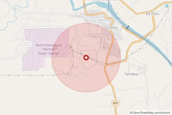 Map showing approximate area covered by Pincode 825415 — Ntpc North Karanpura So, Chatra