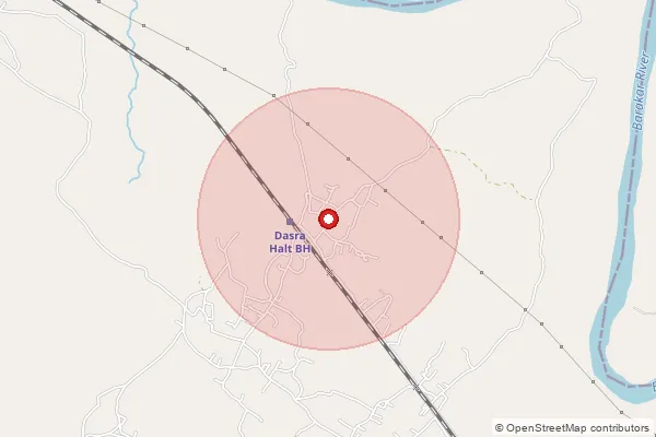 Map showing approximate area covered by Pincode 825421 — Koderma Thermal Power Station So, Koderma