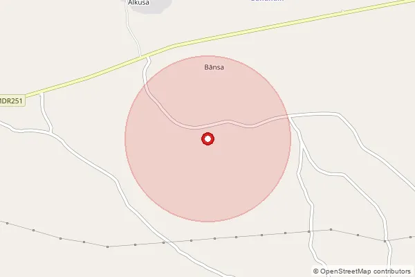 Map showing approximate area covered by Pincode 827013 — Bpindragoria Bo, Bokaro
