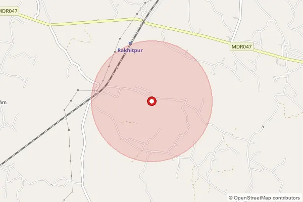 Map showing approximate area covered by Pincode 828101 — Kankanee Bo, Dhanbad
