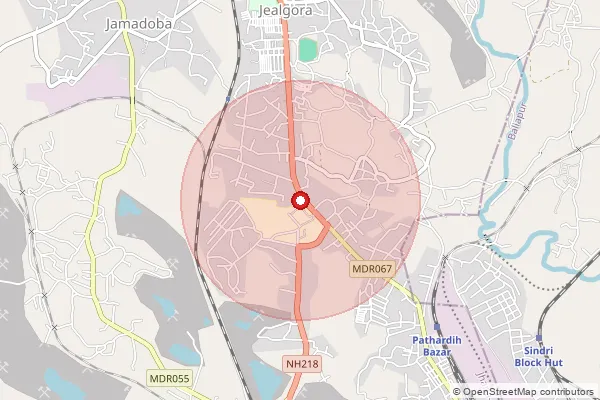 Map showing approximate area covered by Pincode 828108 — Fri So, Dhanbad