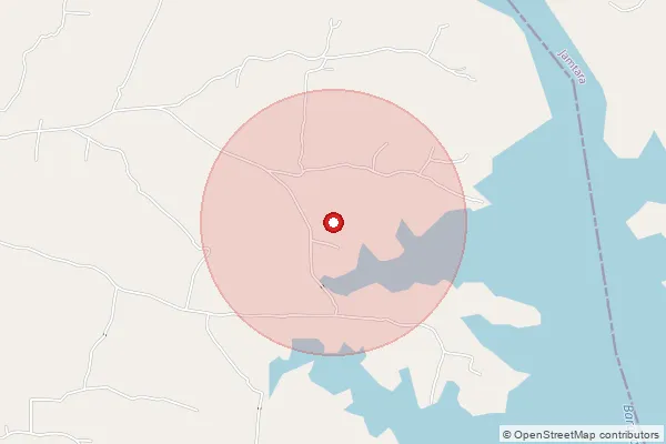 Map showing approximate area covered by Pincode 828111 — Amtal Bo, Dhanbad