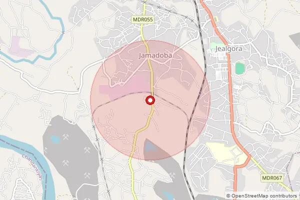 Map showing approximate area covered by Pincode 828112 — Jamadoba So, Dhanbad