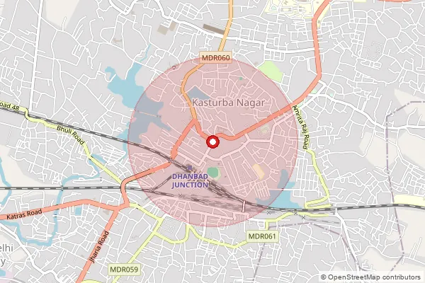 Map showing approximate area covered by Pincode 828114 — Matari Bo, Dhanbad