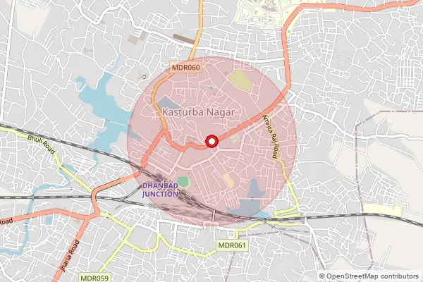 Map showing approximate area covered by Pincode 828120 — Motinagar So Dhanbad, Dhanbad