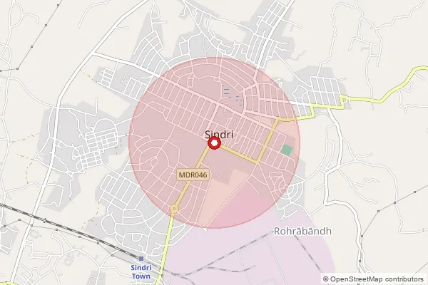 Map showing approximate area covered by Pincode 828122 — Sindri So, Dhanbad