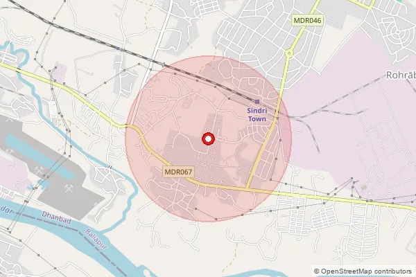 Map showing approximate area covered by Pincode 828123 — Sit So, Dhanbad