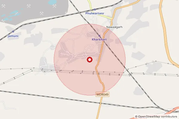 Map showing approximate area covered by Pincode 828306 — Baghmara Bazar Bo, Dhanbad